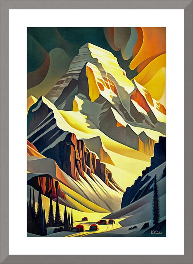 Mount Temple Picture Frame print
