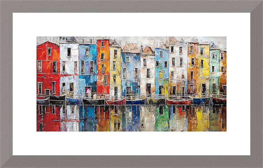 Canal Streetscape  Picture Frame print