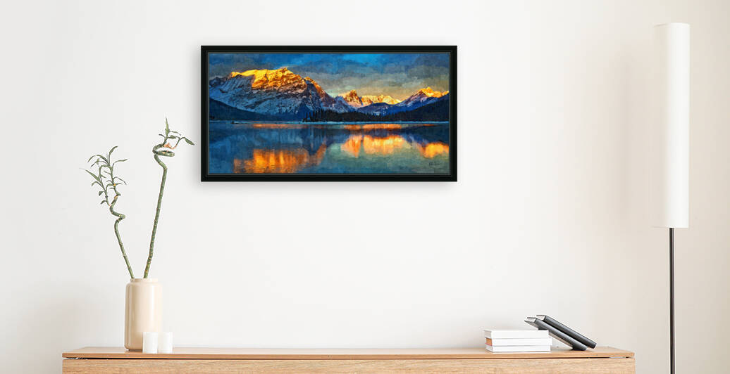Alpenglow Over Upper Kanananaskis Lake Reproduction
