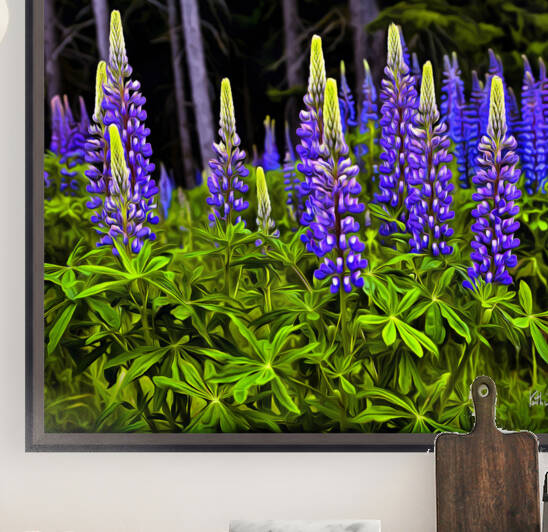 Wild Delphiniums Reproduction