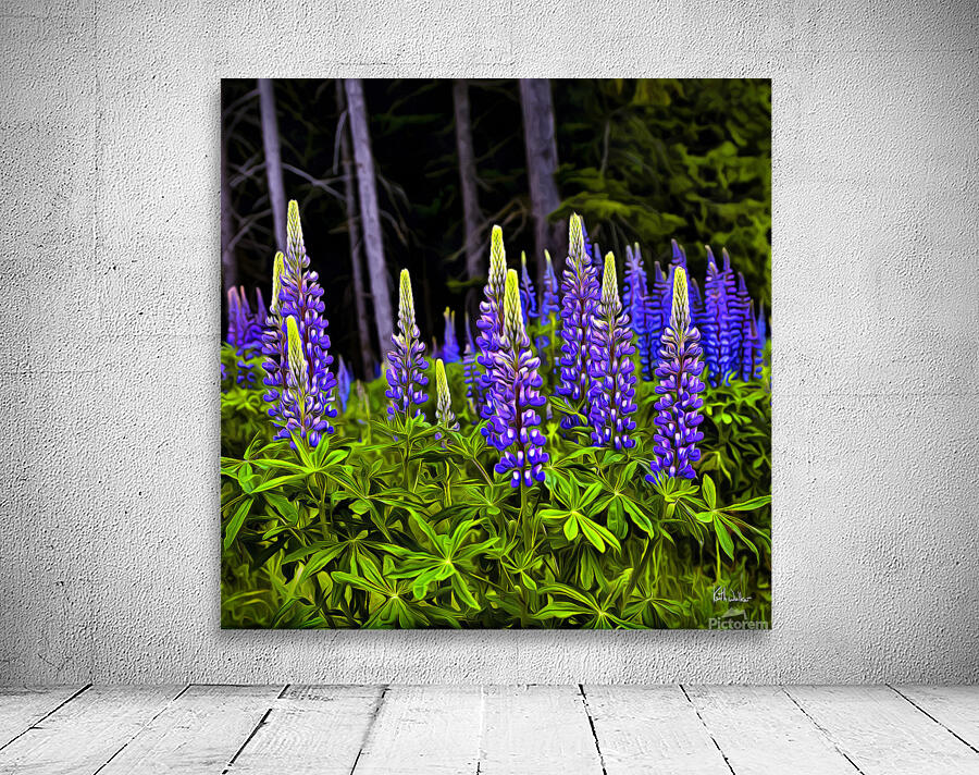 Wild Delphiniums Wall Preview