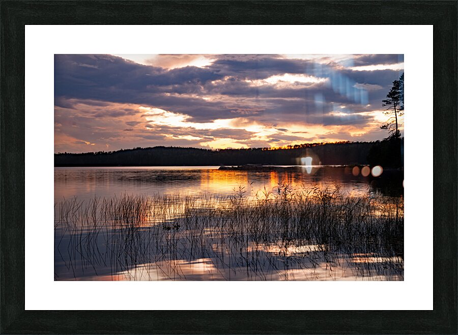 French Lake Print Picture Frame print