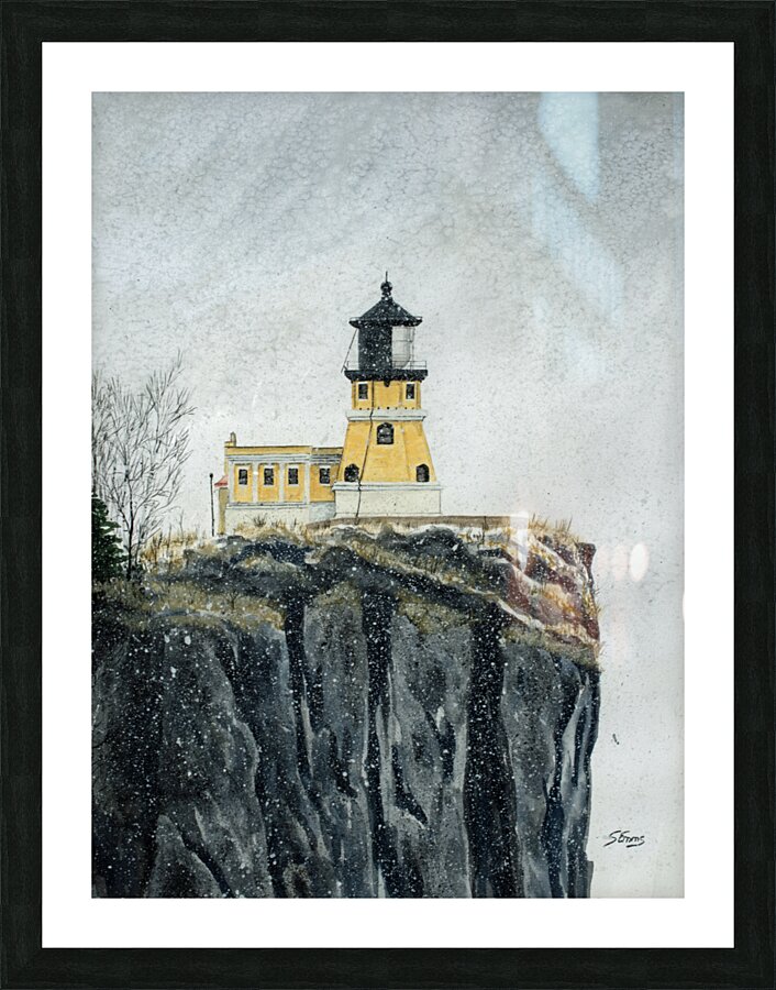 Split Rock Lighthouse Painting Picture Frame print