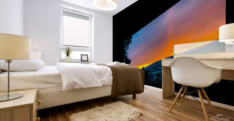 Sunset Spire Mural print
