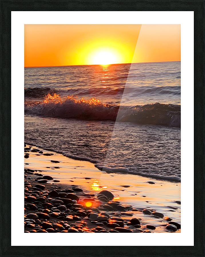 Sunset Lake Superior Picture Frame print