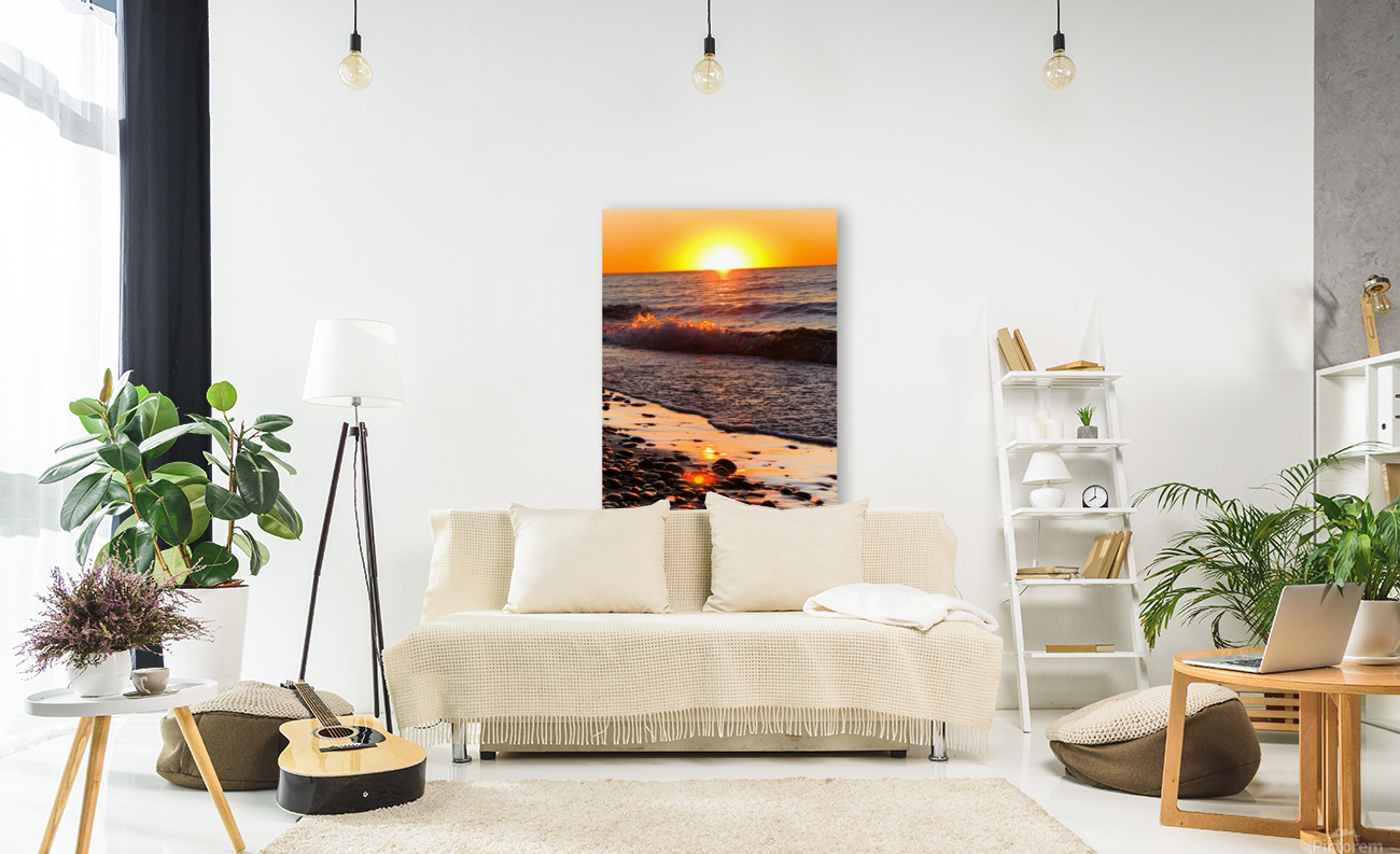 Sunset Lake Superior Reproduction
