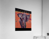 Elephant Pixelated Noir Acrylic Print