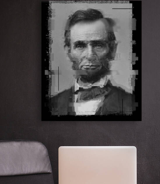 Abraham Lincoln President Unique Pixel Art by Redamber65