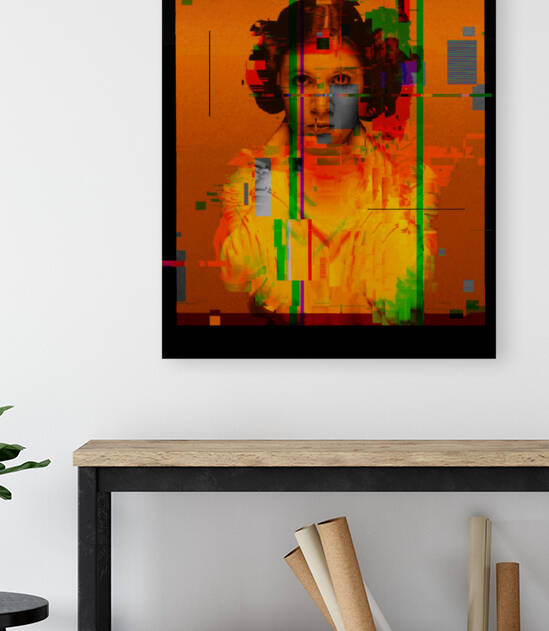 Carrie Fisher Princess Leia Unique Pixel Art by Redamber65