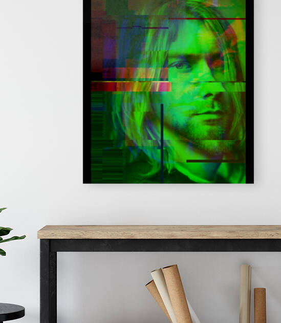 Kurt Cobain Unique Pixel Abstract Art by Redamber65