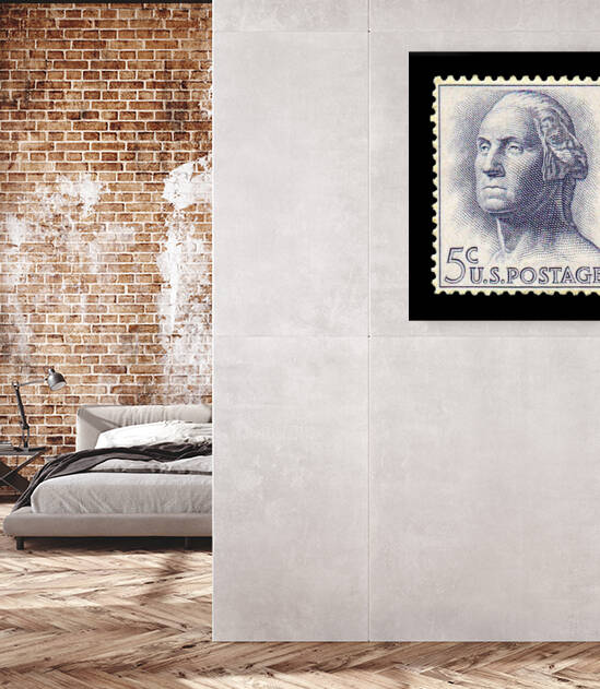 George Washington USA Vintage Postage Stamp Art by Redamber65