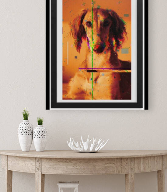 Persian Greyhound Unique Abstract Art by Redamber65