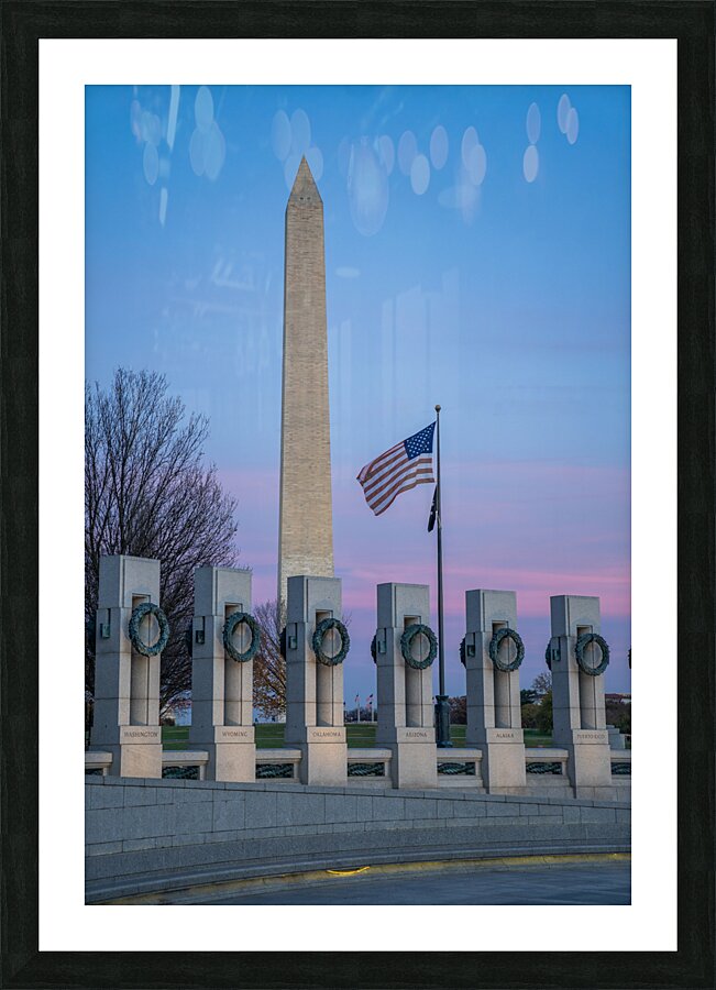 Washington Watching Over Picture Frame Printing