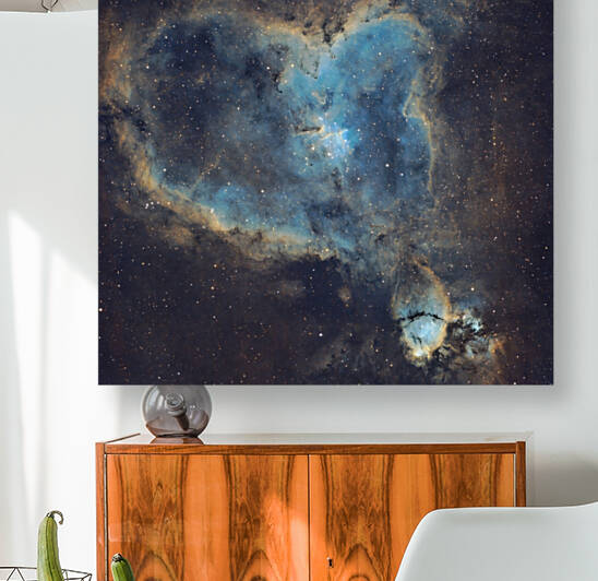 Heart and Fishhead Nebula by Vrajesh Patel