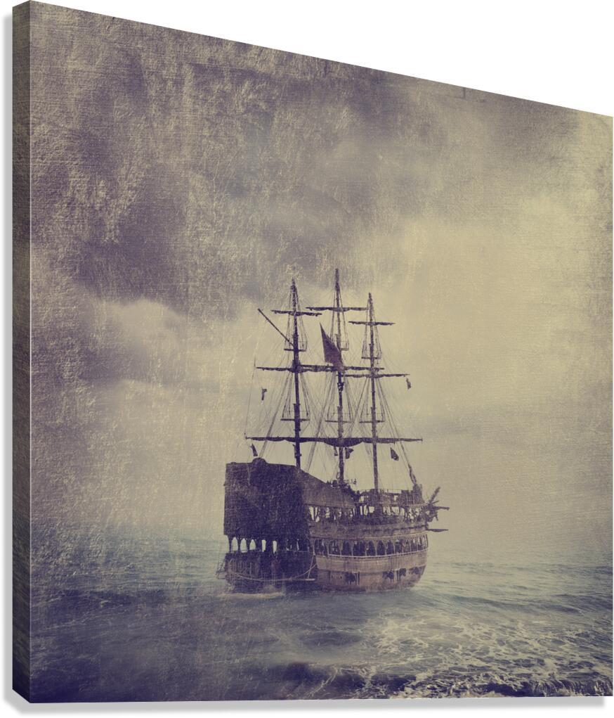 Old Pirate Ship Canvas Print