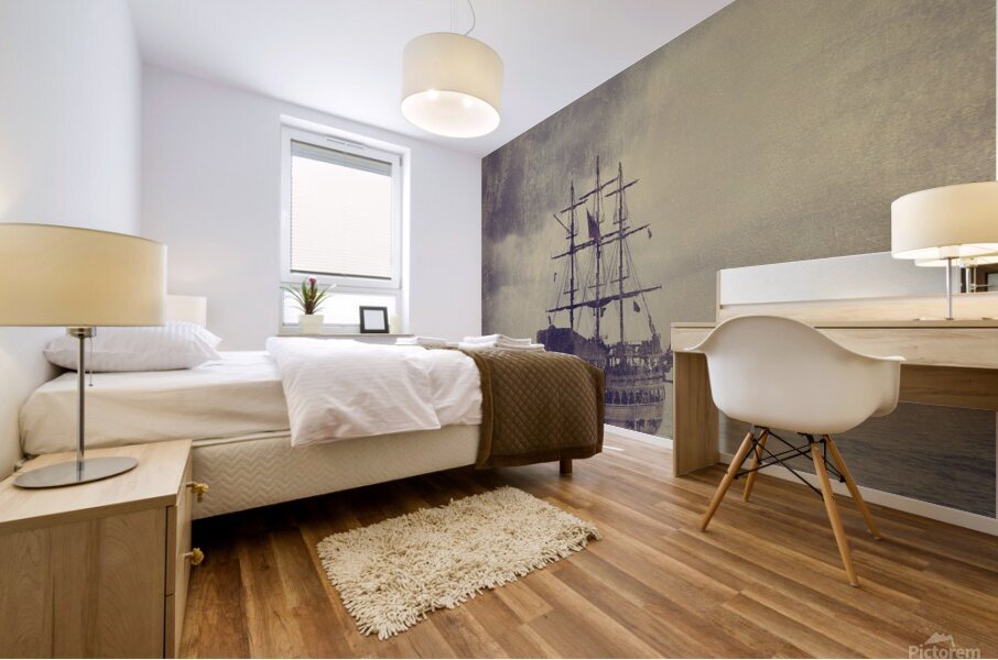 Old Pirate Ship Mural print