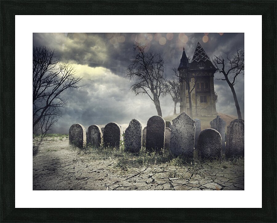 Haunted House Picture Frame print