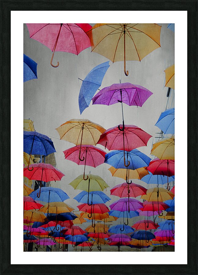 Umbrellas Picture Frame print