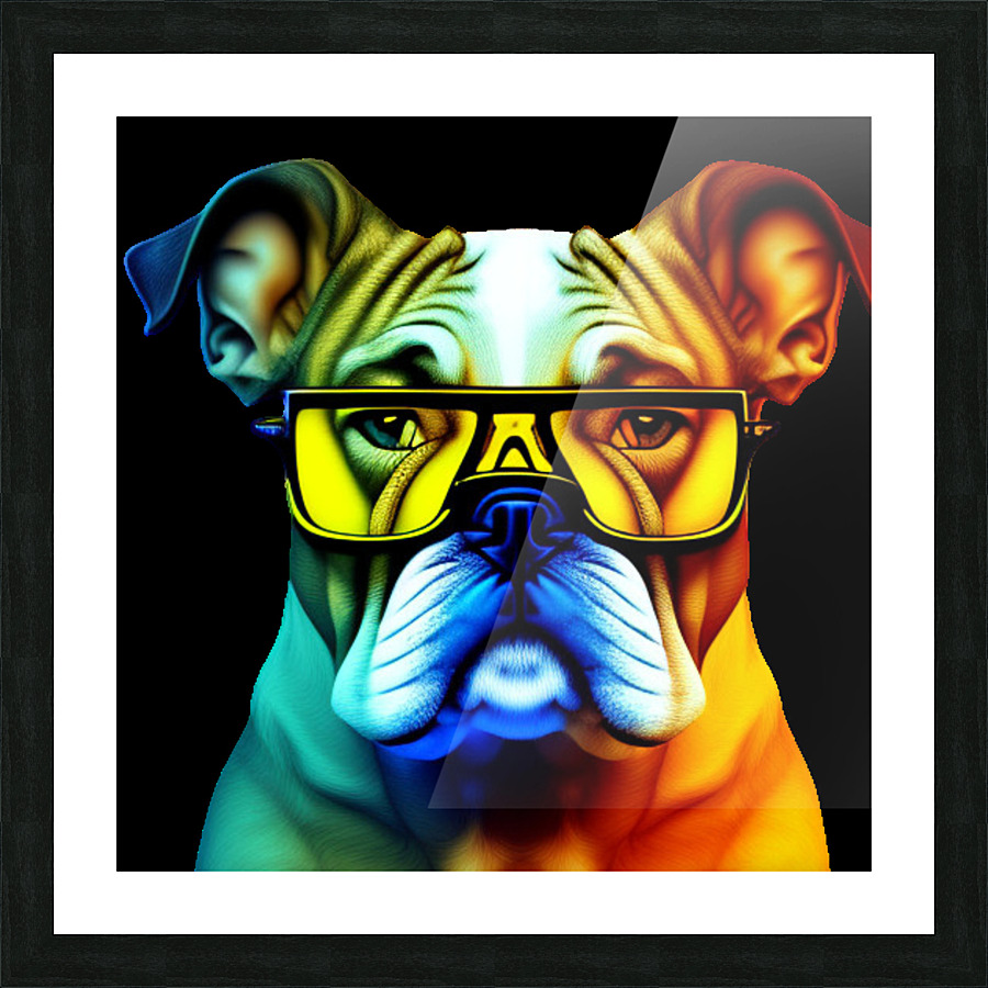 Cachorro com oculos Picture Frame print