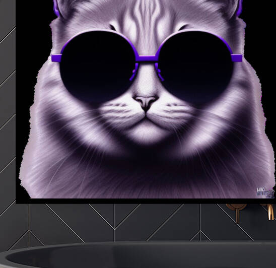 Gato morrom com oculos preto3 by Sonia Ribeiro