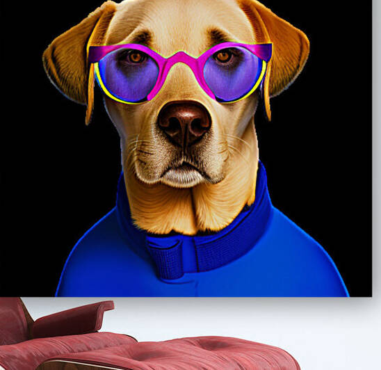 Cachorro com oculos azuais by Sonia Ribeiro