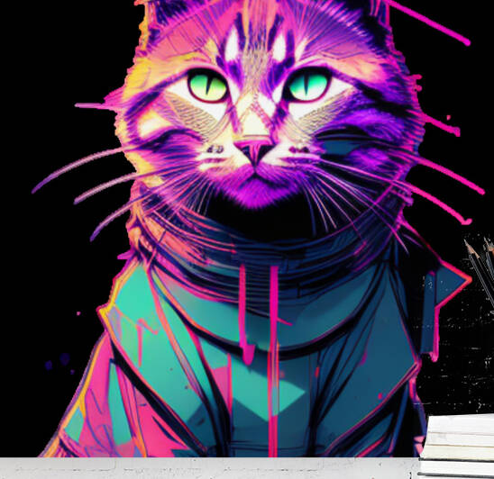 Gato rosa de moleton by Sonia Ribeiro