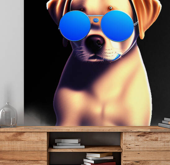 Cachorro com oculos azul2 by Sonia Ribeiro
