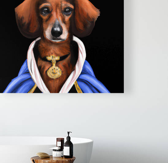 Cachorro com roupa medieval e coroa by Sonia Ribeiro