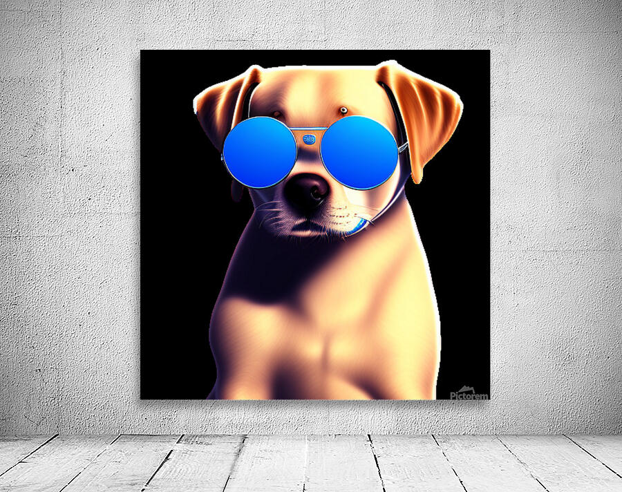 Cachorro com oculos azul2 Wall Preview