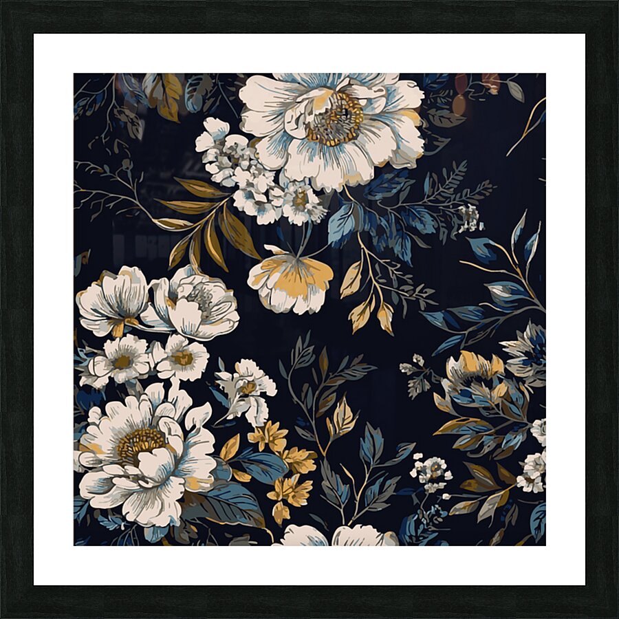 Midnight Garden Bloom Picture Frame print