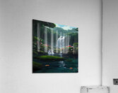 Lush Rainforest Waterfall Acrylic Print