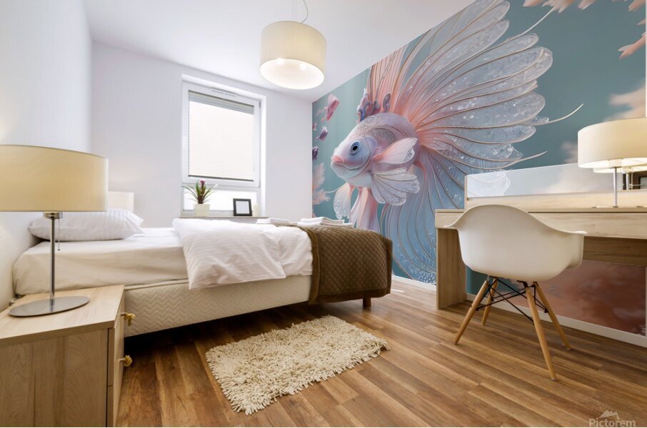 Pearlescent Betta Mural print