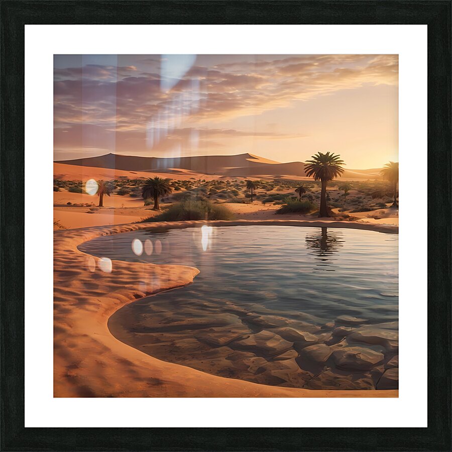 Oasis at Sunset Picture Frame print