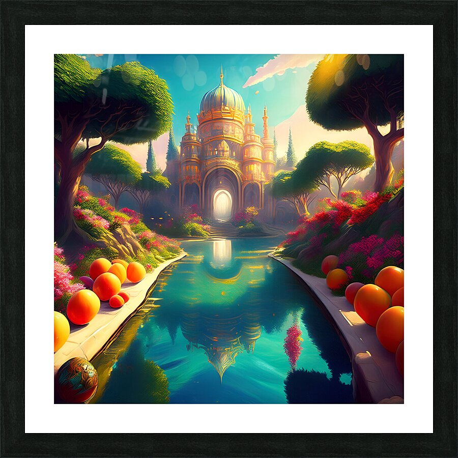 Golden Gateway Picture Frame print