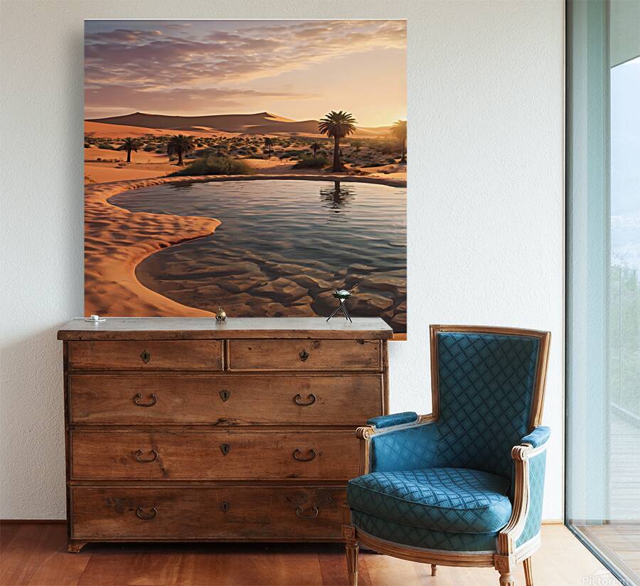 Oasis at Sunset Reproduction
