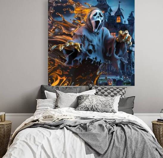 splash art of a ghost with a quirky 4 by MUST MOFASA