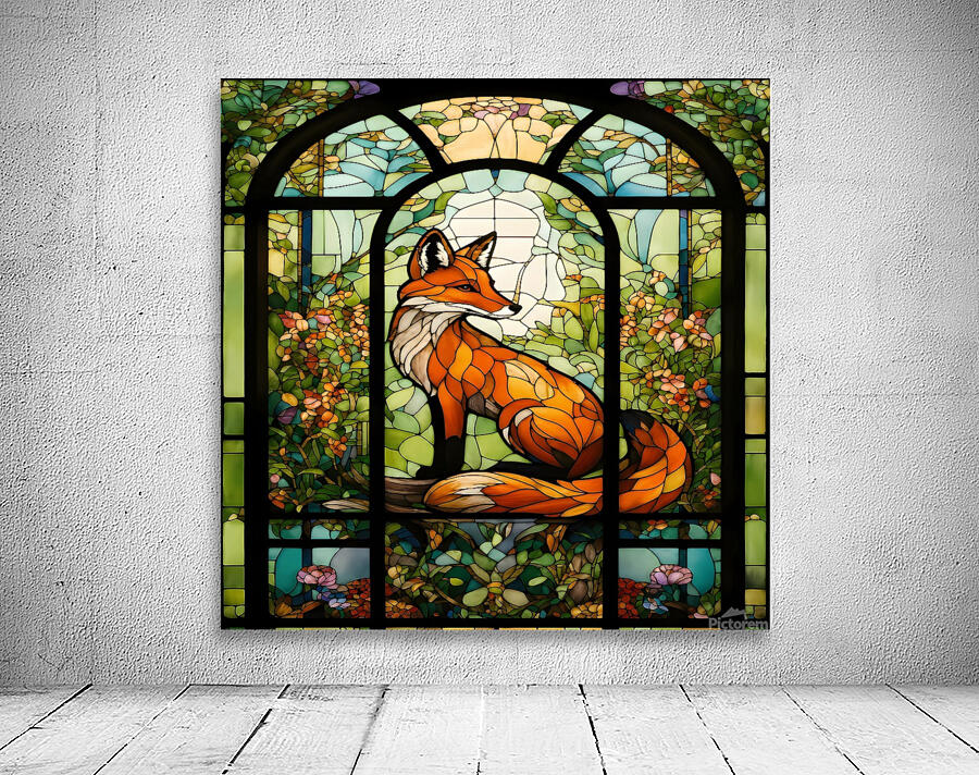 Fox and Flowers Wall Preview