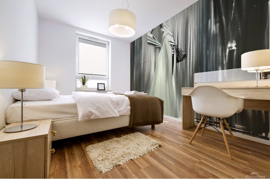 The Dance of Light and Fabric Mural print