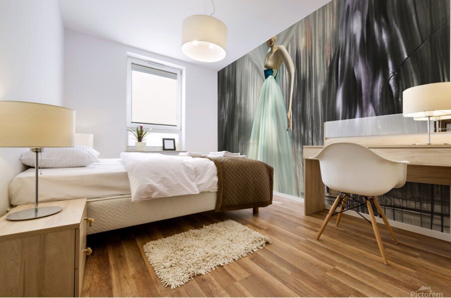 The Whisper of Silk and Steel Mural print