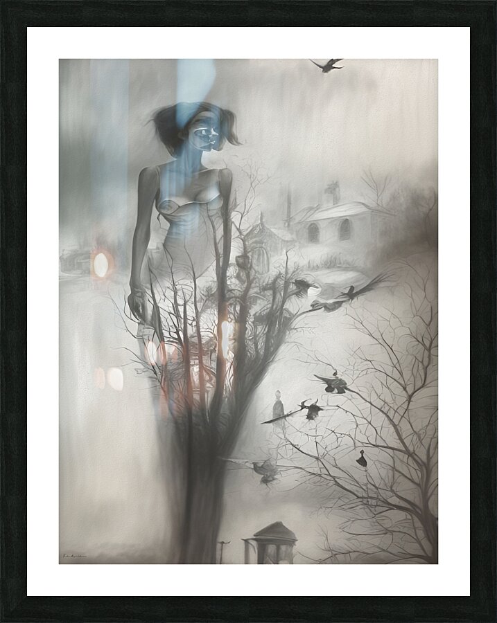 A Ghostly Awakening Picture Frame print
