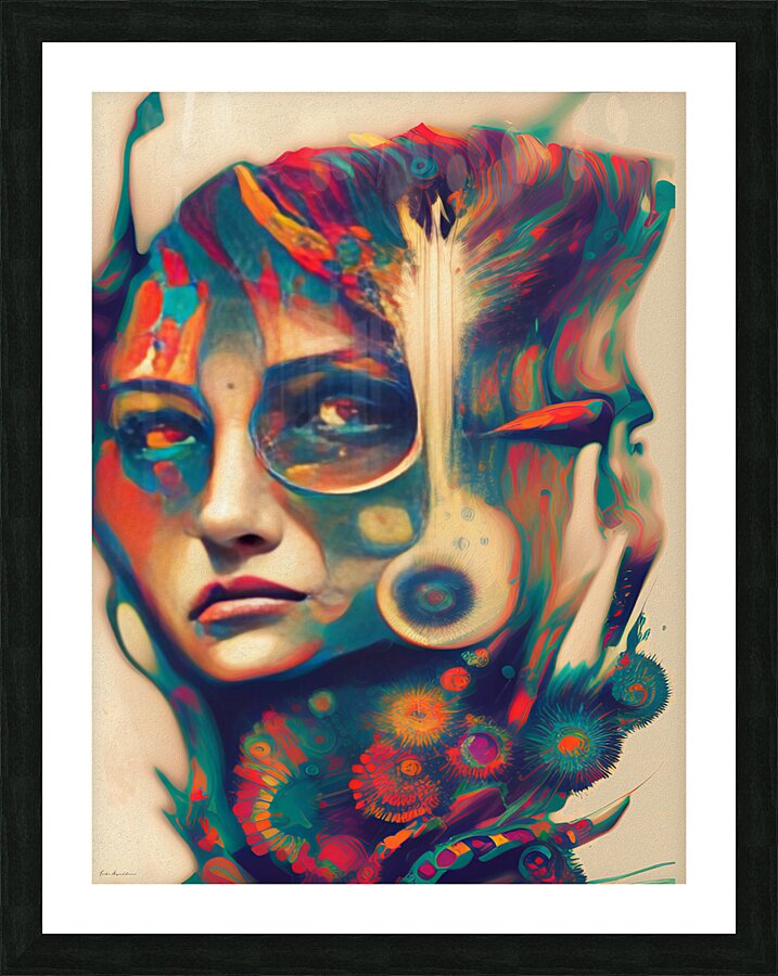 Neural Dreamscape Picture Frame print