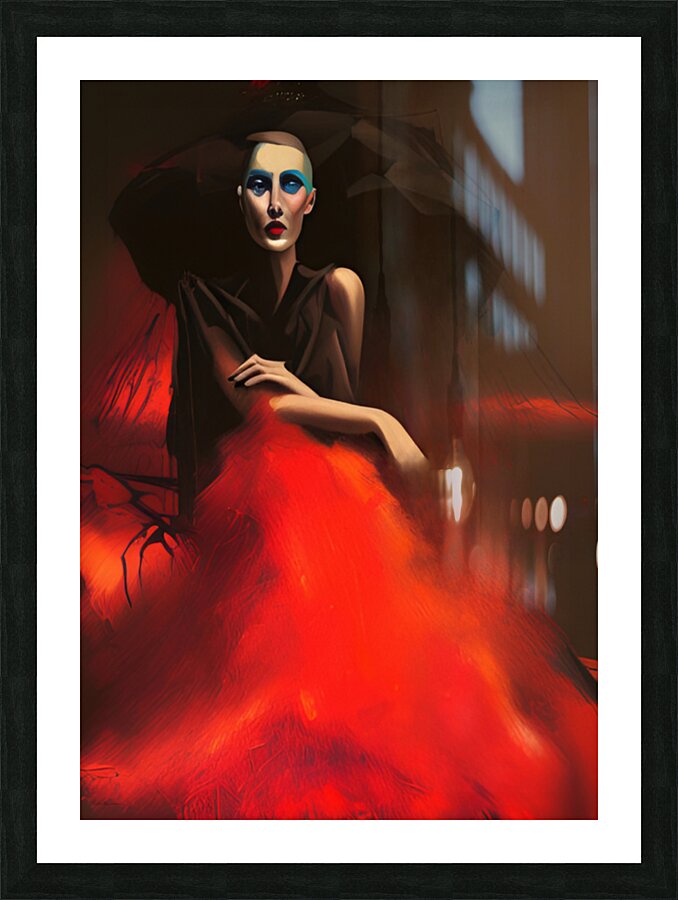 Inferno Gown Picture Frame print