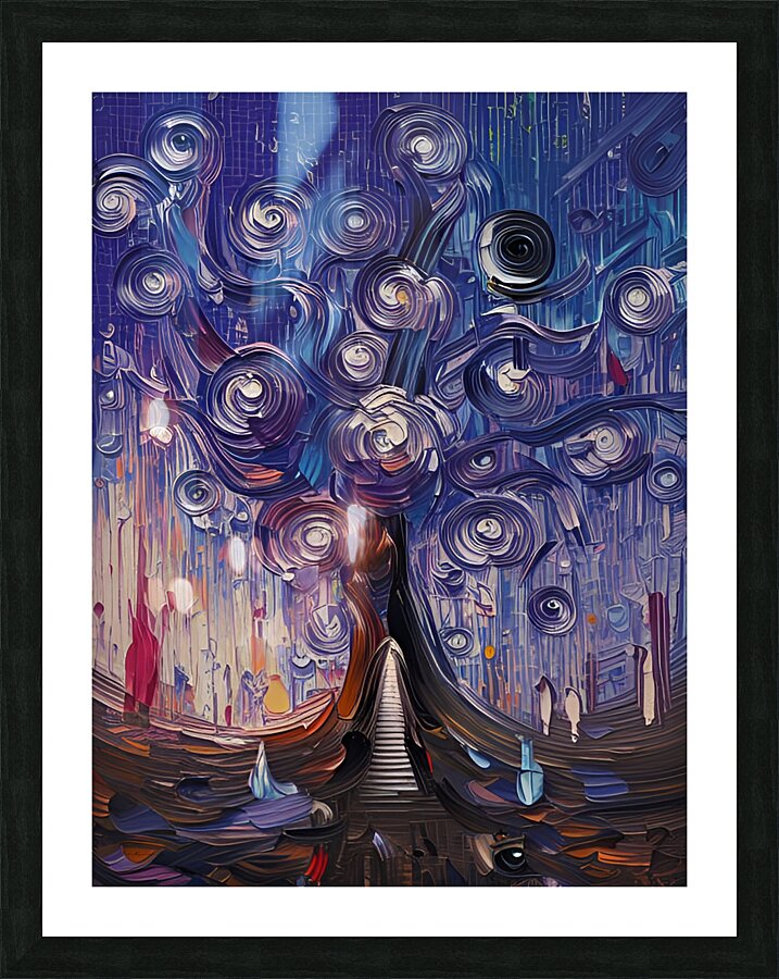 Chromatic Cascade Picture Frame print