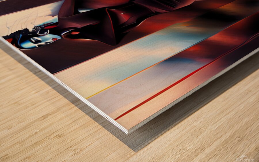 Crimson Catalyst Wood print