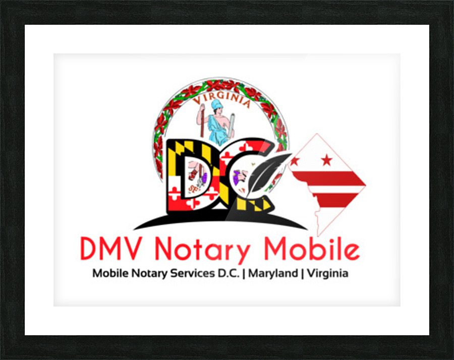 dc mobile notary logo Picture Frame Printing