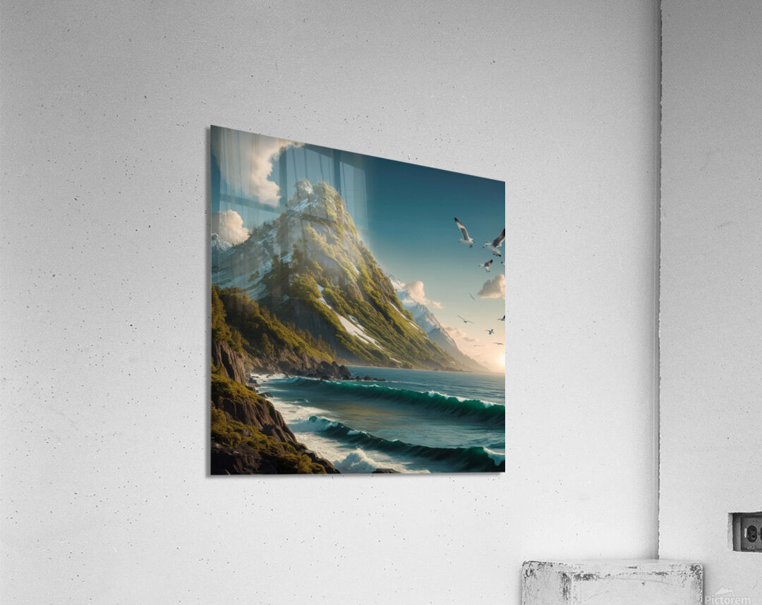 a stunning and captivating landscape drawing of a by MY ARTIST Wall Art