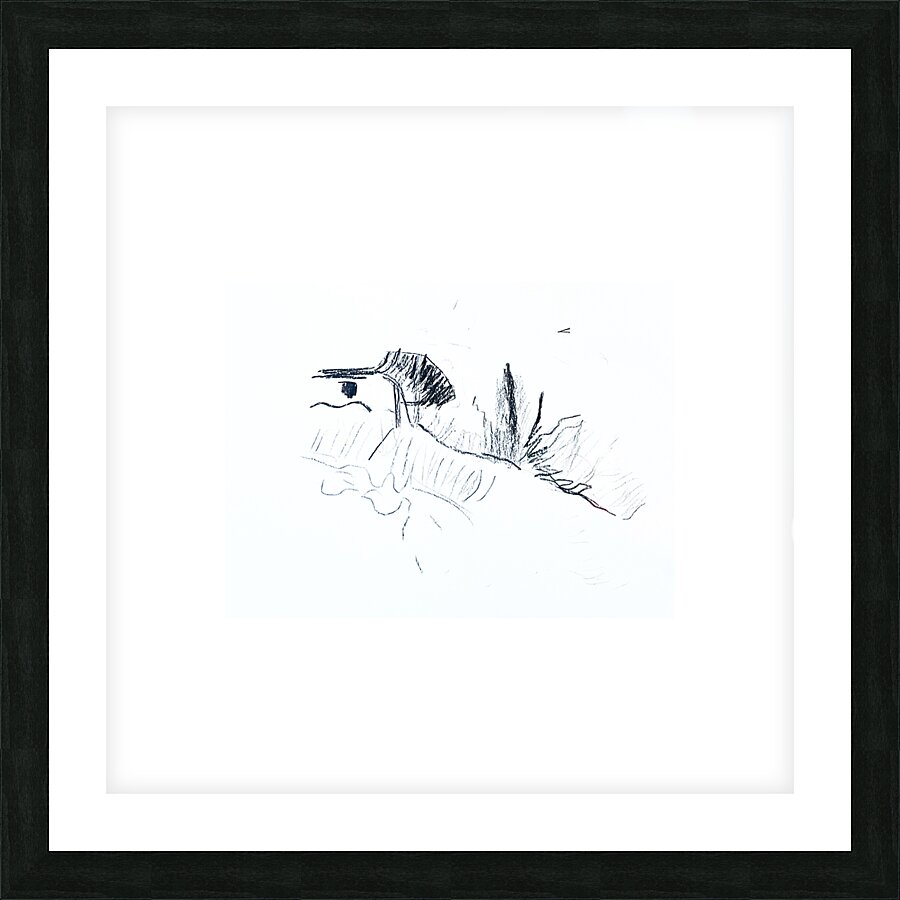 Landscape drawing Picture Frame print