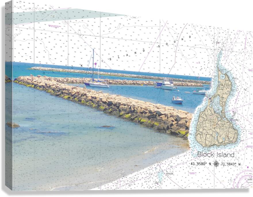 Block Island Jetty Canvas Print