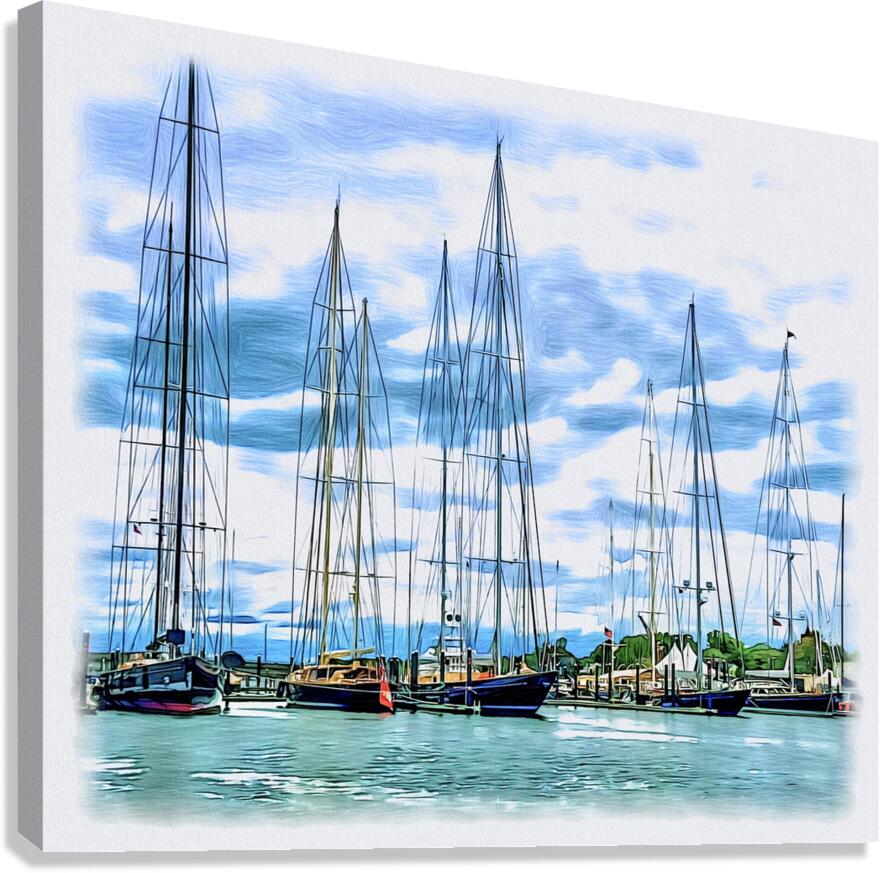 Masts Newport SK Canvas Print