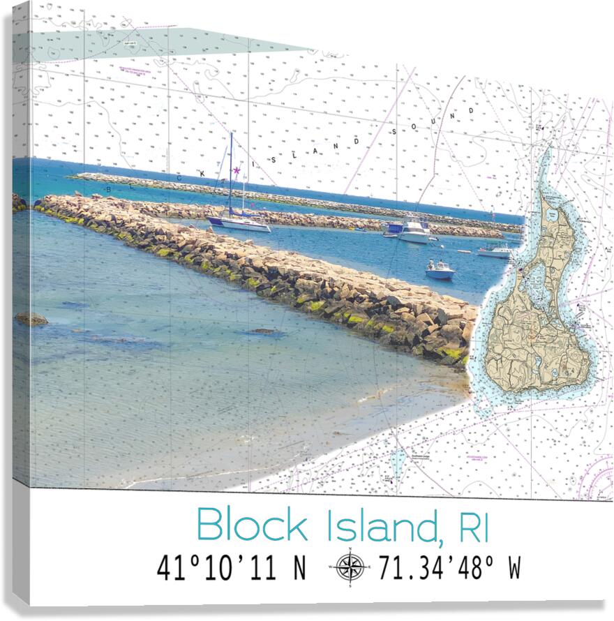 Block Island Jetty Canvas Print